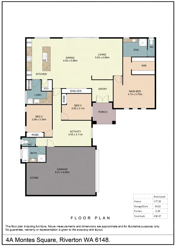 Floorplan of Homely house listing, 4A Montes Square, Riverton WA 6148
