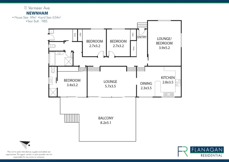 Floorplan of Homely house listing, 11 Vermeer Ave, Newnham TAS 7248