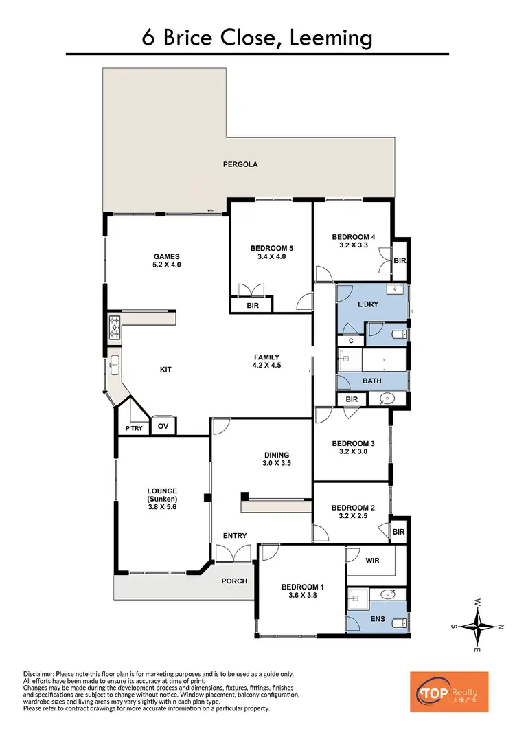 Floorplan of Homely house listing, 6 Brice Close, Leeming WA 6149