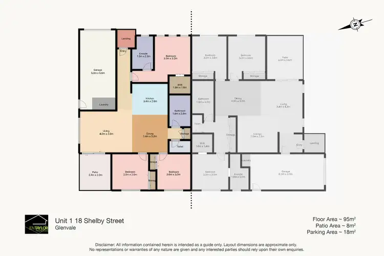 Floorplan of Homely unit listing, Unit 1/18 Shelby St, Glenvale QLD 4350
