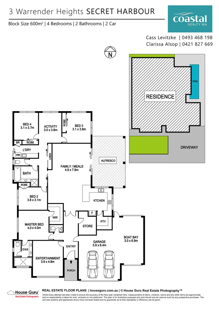 Floorplan of Homely house listing, 3 Warrender Hts, Secret Harbour WA 6173