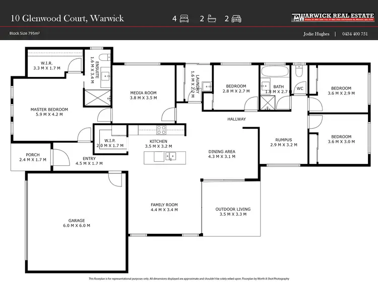 Floorplan of Homely house listing, 10 Glenwood Ct, Warwick QLD 4370
