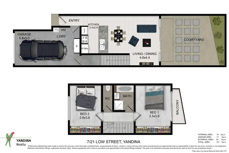 Floorplan of Homely unit listing, Unit 7/21 Low St, Yandina QLD 4561