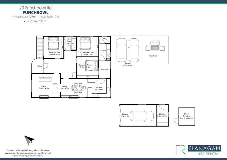 Floorplan of Homely house listing, 20 Punchbowl Rd, Punchbowl TAS 7249