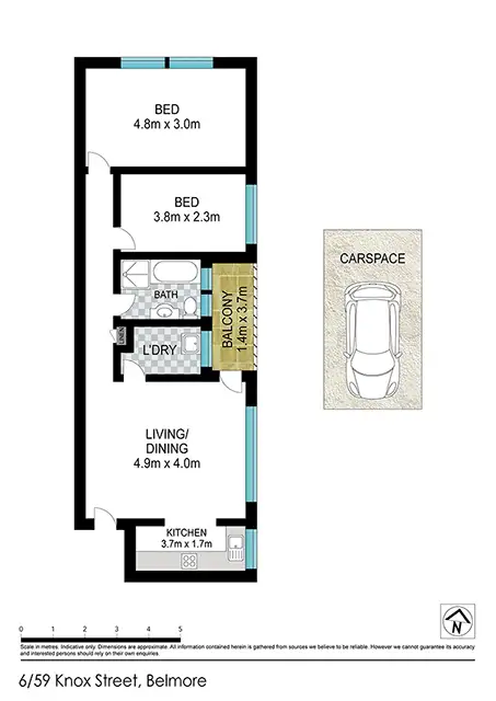 Floorplan of Homely unit listing, Unit 6/59 Knox St, Belmore NSW 2192