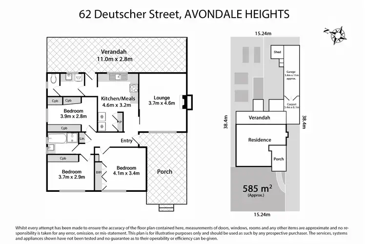 Floorplan of Homely house listing, 62 Deutscher Street, Avondale Heights VIC 3034
