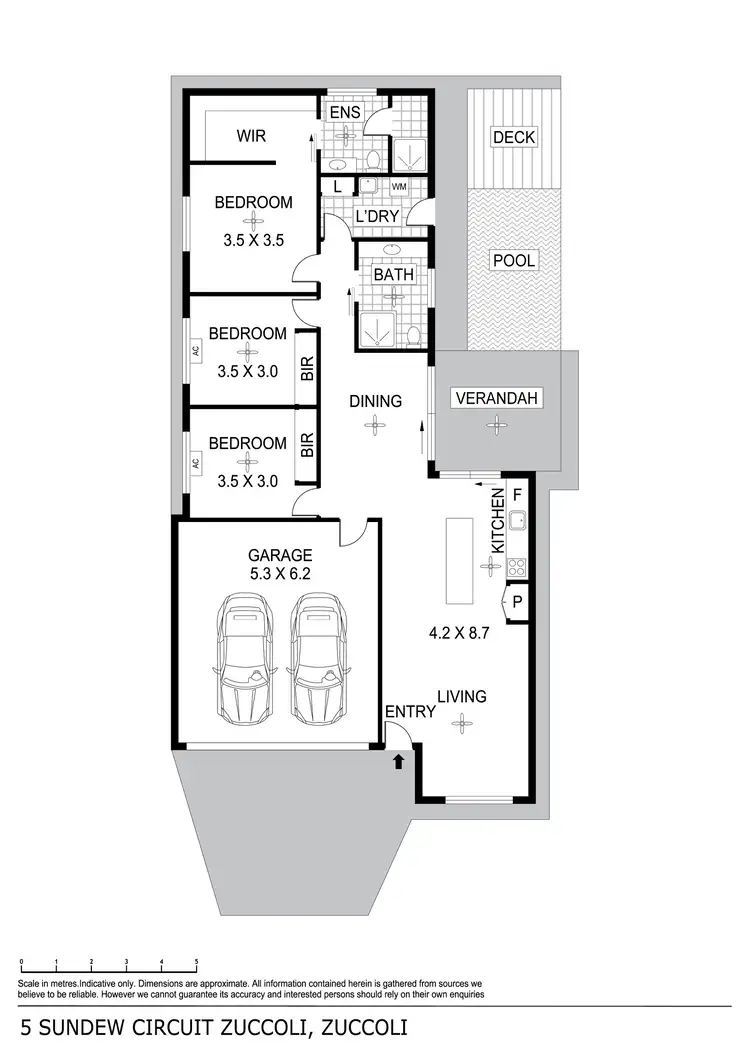 Floorplan of Homely house listing, 5 Sundew Circuit, Zuccoli NT 832