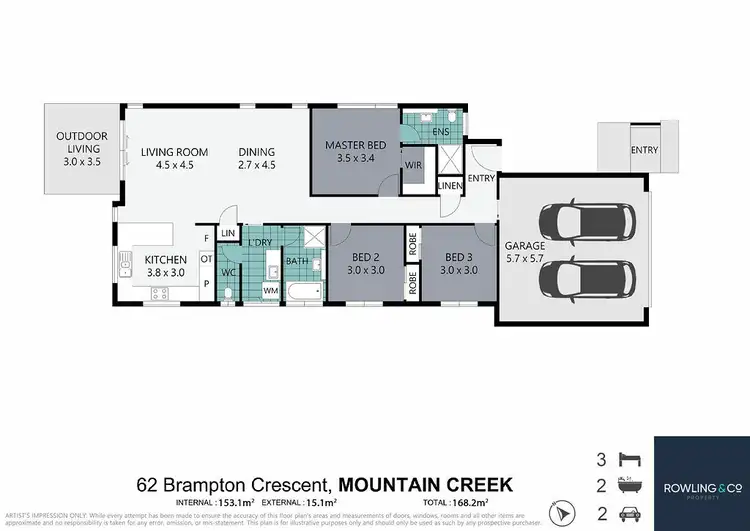 Floorplan of Homely house listing, 62 Brampton Cres, Mountain Creek QLD 4557