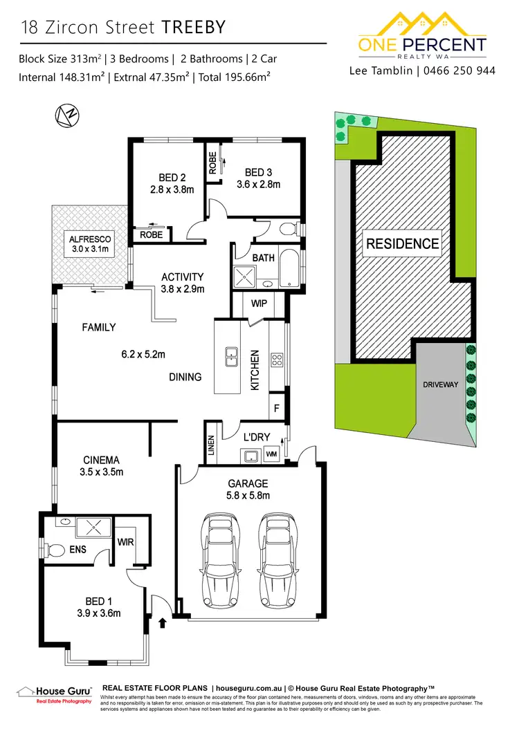 Floorplan of Homely house listing, 18 Zircon St, Treeby WA 6164