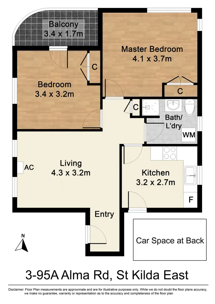 Floorplan of Homely apartment listing, Unit 3/95A Alma Rd, St Kilda East VIC 3183