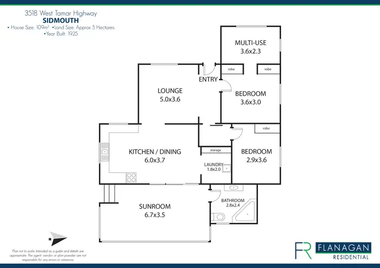 Floorplan of Homely house listing, 3518 West Tamar Hwy, Sidmouth TAS 7270