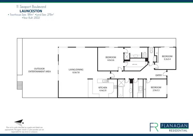 Floorplan of Homely townhouse listing, 11 Seaport Bvd, Launceston TAS 7250