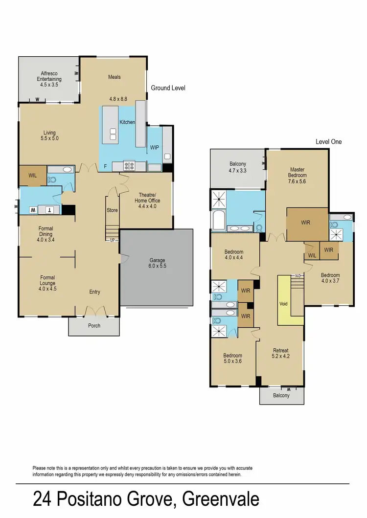 Floorplan of Homely house listing, 24 Positano Grove, Greenvale VIC 3059