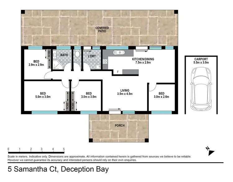 Floorplan of Homely house listing, 5 Samantha Ct, Deception Bay QLD 4508
