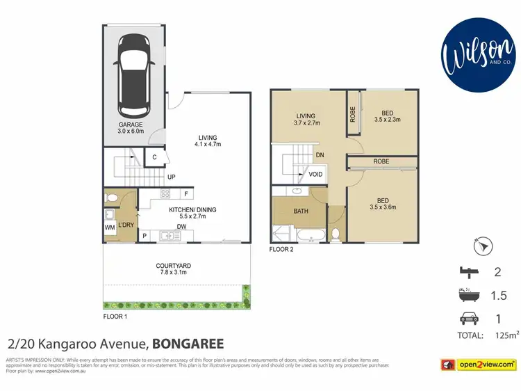 Floorplan of Homely townhouse listing, Unit 2/20-22 Kangaroo Ave, Bongaree QLD 4507