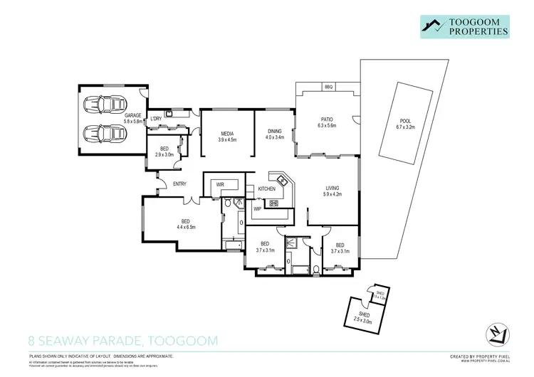 Floorplan of Homely house listing, 8 Seaway Pde, Toogoom QLD 4655