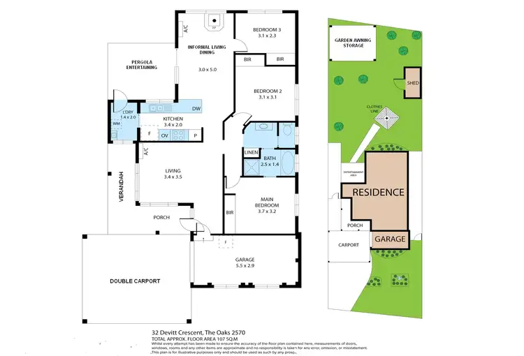 Floorplan of Homely house listing, 32 Devitt Cres, The Oaks NSW 2570