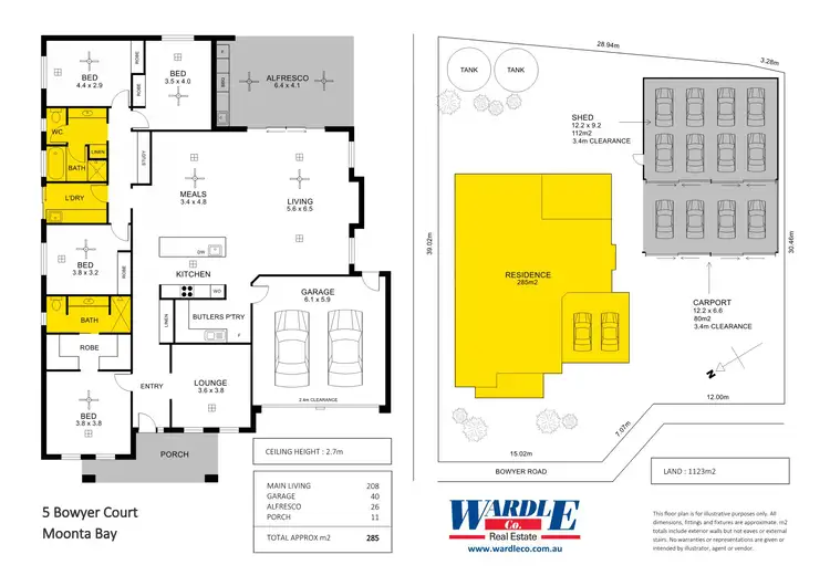 Floorplan of Homely house listing, 5 Bowyer Ct, Moonta Bay SA 5558