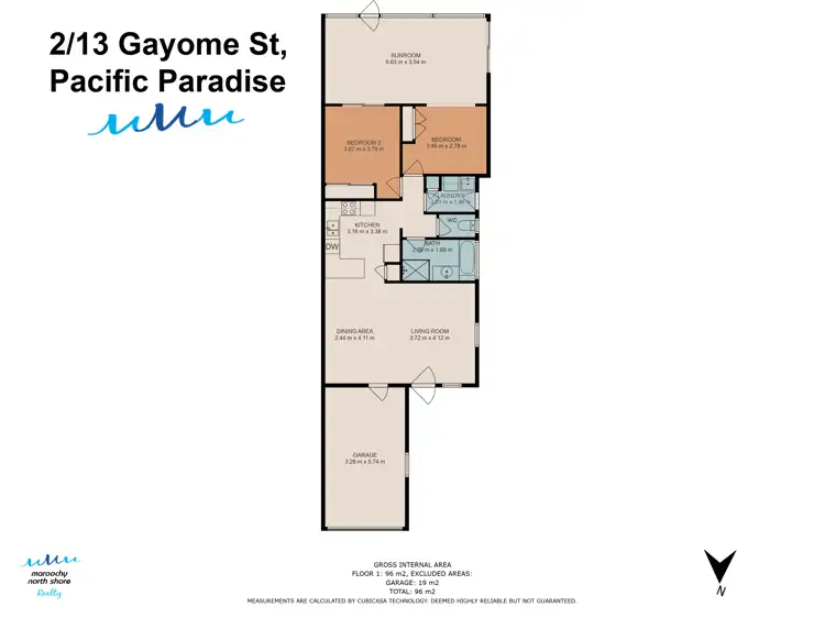 Floorplan of Homely house listing, Unit 2/13 Gayome St, Pacific Paradise QLD 4564
