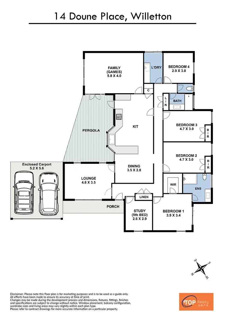 Floorplan of Homely house listing, 14 Doune Place, Willetton WA 6155