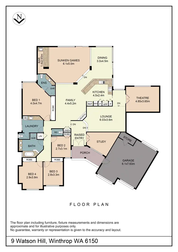 Floorplan of Homely house listing, 9 Watson Hill, Winthrop WA 6150