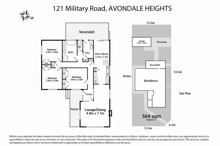 Floorplan of Homely house listing, 121 Military Rd, Avondale Heights VIC 3034