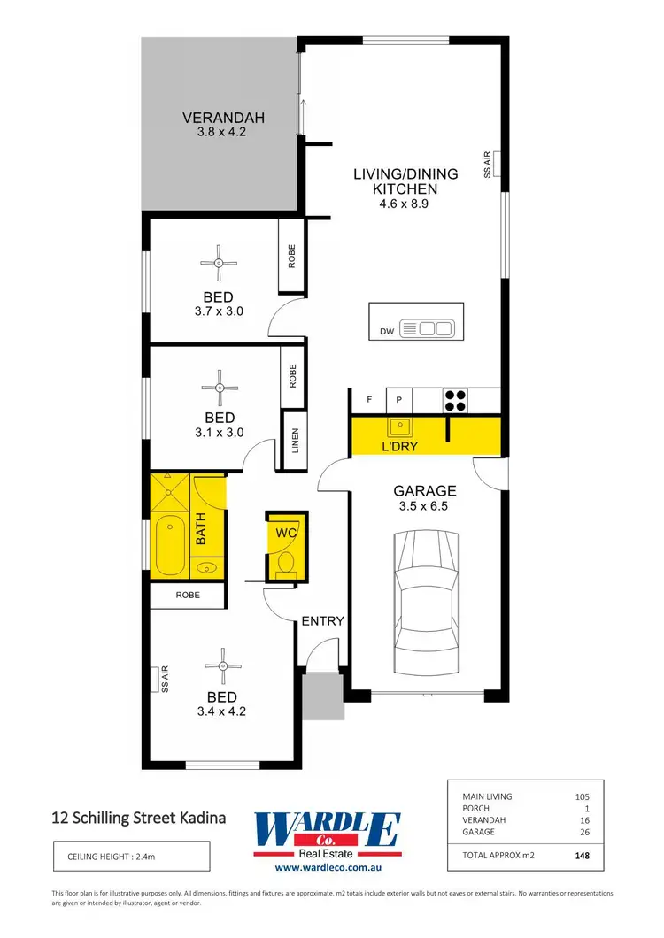 Floorplan of Homely house listing, 12 Schilling St, Kadina SA 5554
