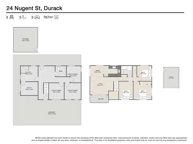 Floorplan of Homely house listing, 24 Nugent St, Durack QLD 4077