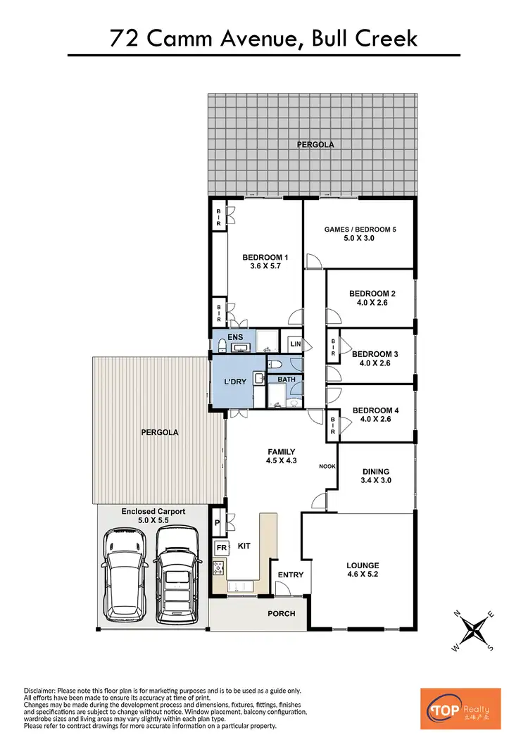 Floorplan of Homely house listing, 72 Camm Avenue, Bull Creek WA 6149