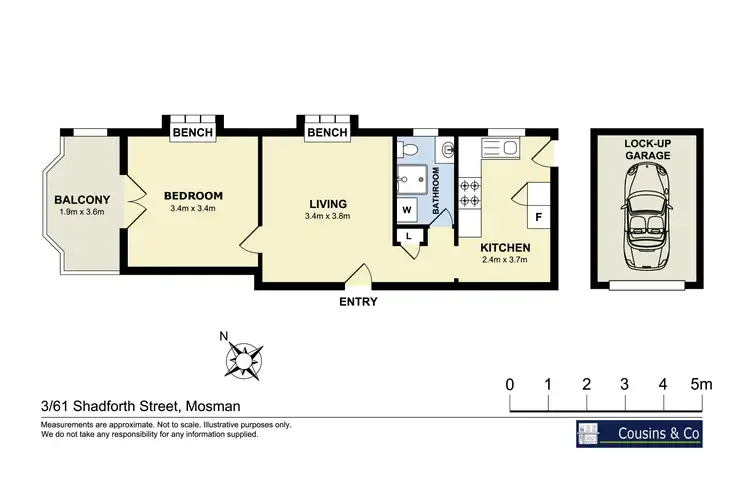 Floorplan of Homely unit listing, 3/61 Shadforth Street, Mosman NSW 2088