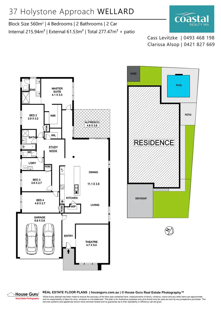Floorplan of Homely house listing, 37 Holystone App, Wellard WA 6170