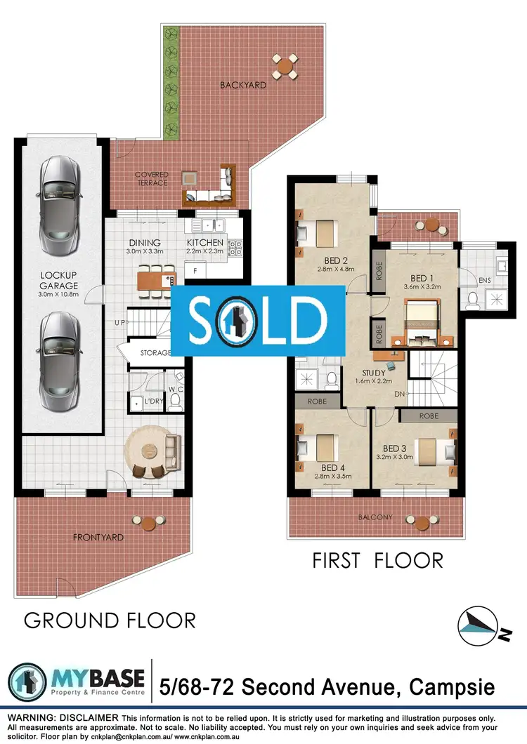 Floorplan of Homely townhouse listing, 5/68-72 Second Ave, Campsie NSW 2194