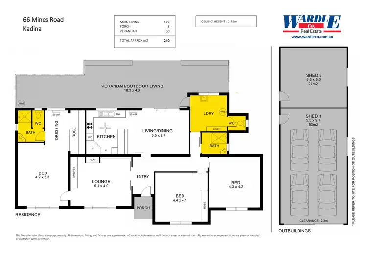 Floorplan of Homely house listing, 66 Mines Rd, Kadina SA 5554