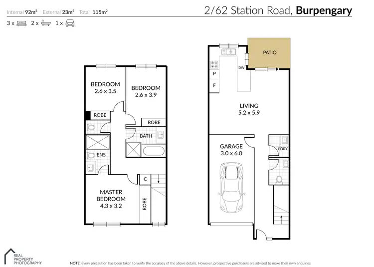 Floorplan of Homely townhouse listing, Unit 2/62 Station Rd, Burpengary QLD 4505