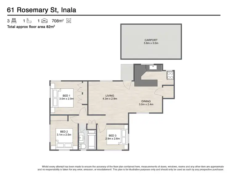 Floorplan of Homely house listing, 61 Rosemary St, Inala QLD 4077