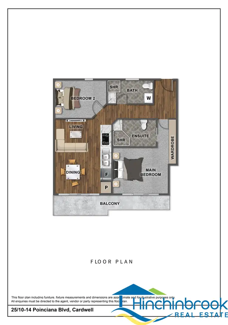Floorplan of Homely unit listing, Unit 25/10-14 Poinciana Bvd, Cardwell QLD 4849