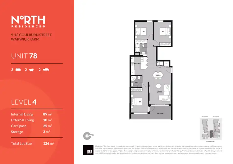 Floorplan of Homely apartment listing, Unit 78/9-13 Goulburn Street, Warwick Farm NSW 2170