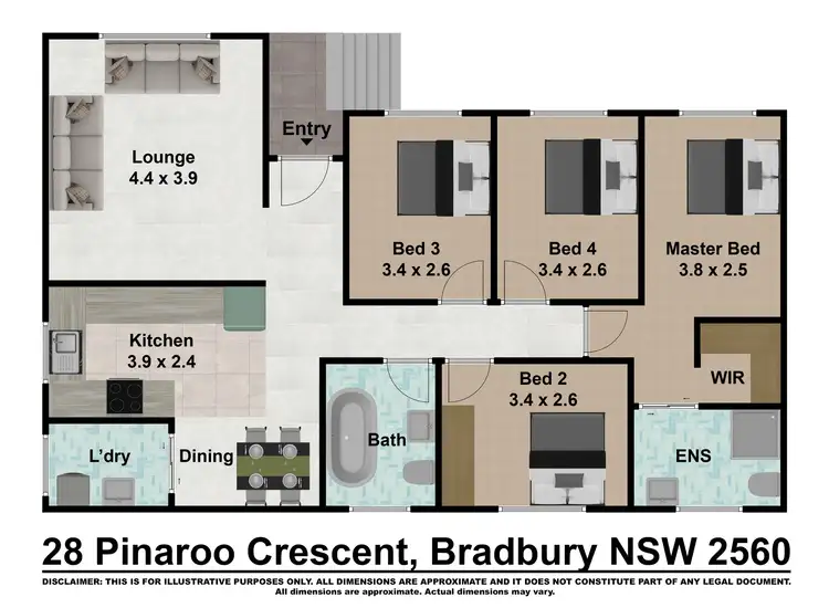 Floorplan of Homely house listing, 28 Pinaroo Cres, Bradbury NSW 2560