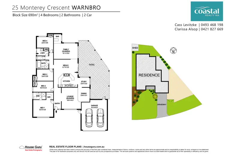 Floorplan of Homely house listing, 25 Monterey Cres, Warnbro WA 6169