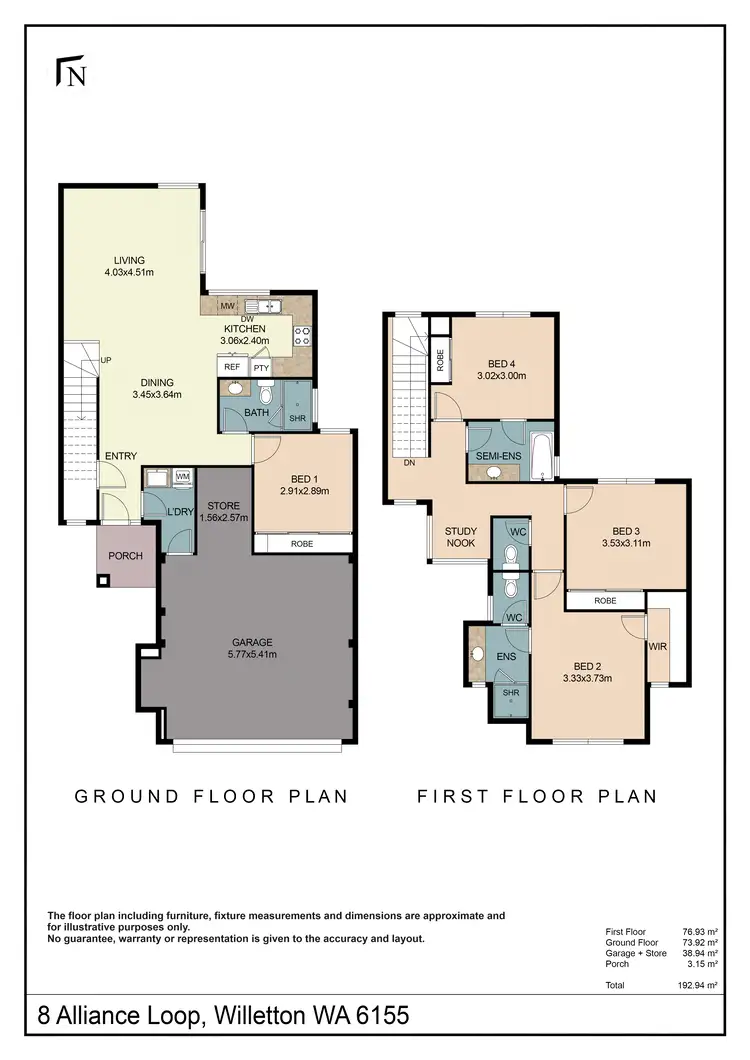 Floorplan of Homely house listing, 8 Alliance Loop, Willetton WA 6155
