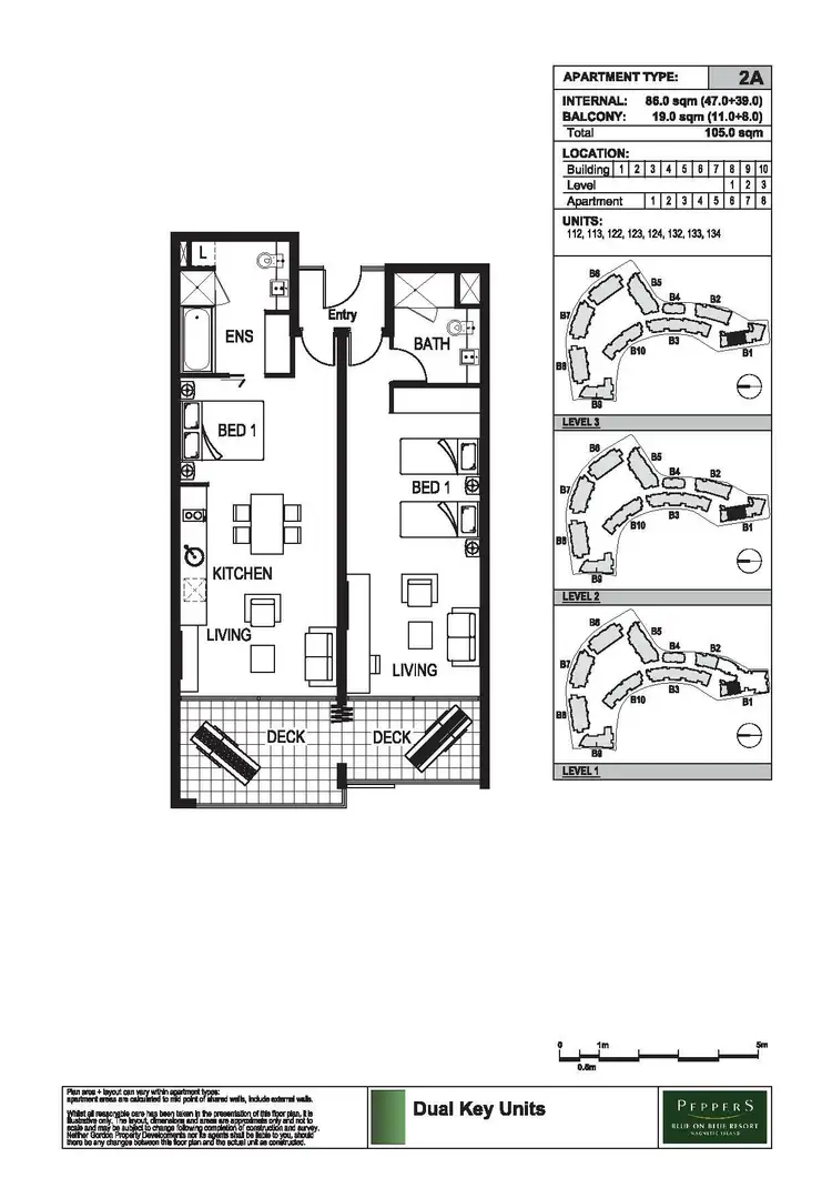 Floorplan of Homely apartment listing, 112/123 Sooning St 'Blue On Blue', Nelly Bay QLD 4819