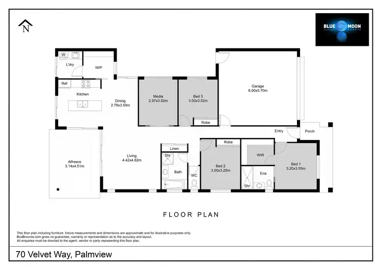 Floorplan of Homely house listing, 70 Velvet Way, Palmview QLD 4553