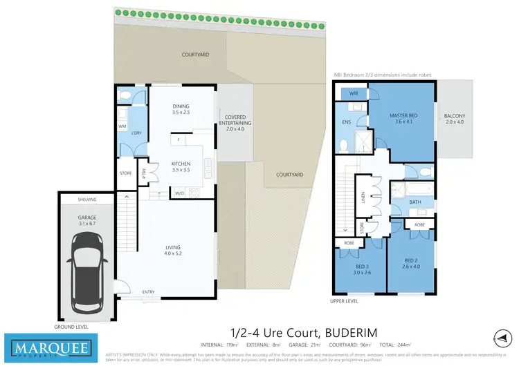 Floorplan of Homely townhouse listing, 1/2-4 Ure Ct, Buderim QLD 4556