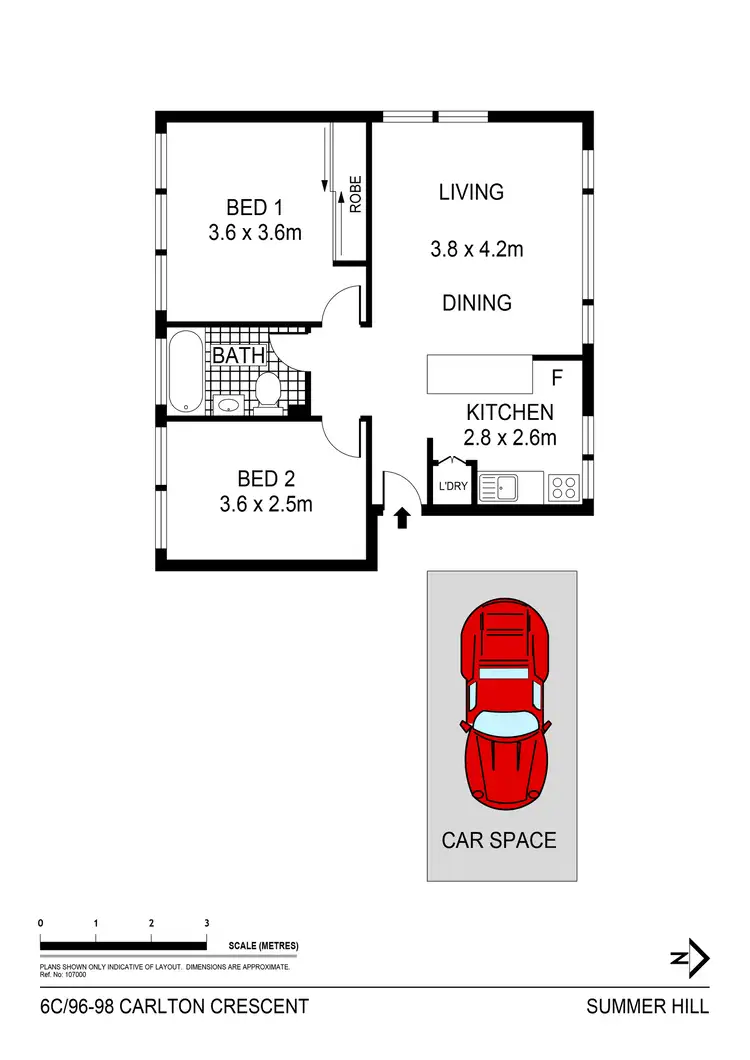Floorplan of Homely apartment listing, Unit 6C/96-98 Carlton Crescent, Summer Hill NSW 2130