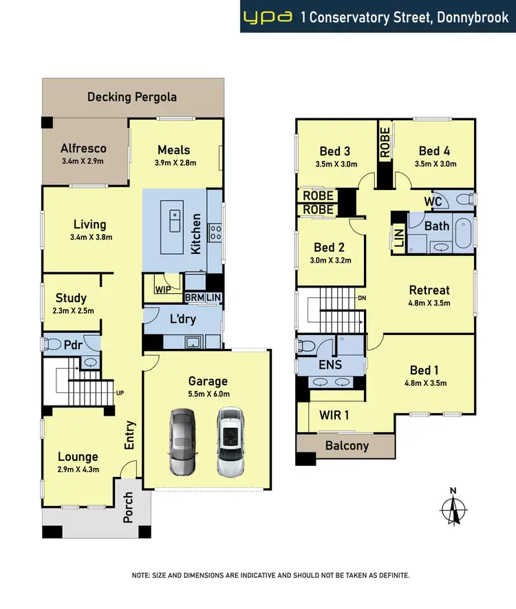 Floorplan of Homely house listing, 1 Conservatory St, Donnybrook VIC 3064
