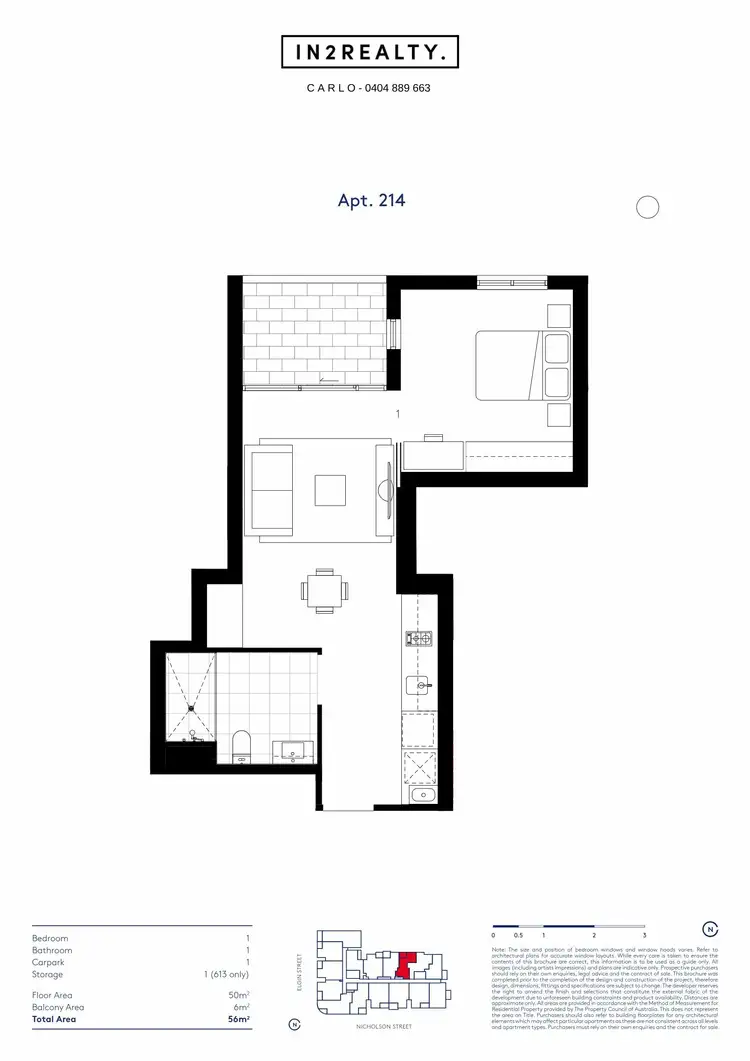Floorplan of Homely apartment listing, 214/8 Elgin St, Carlton VIC 3053