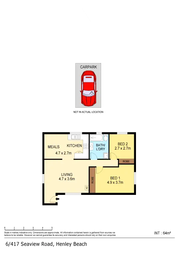 Floorplan of Homely apartment listing, 6/417 Seaview Road, Henley Beach SA 5022
