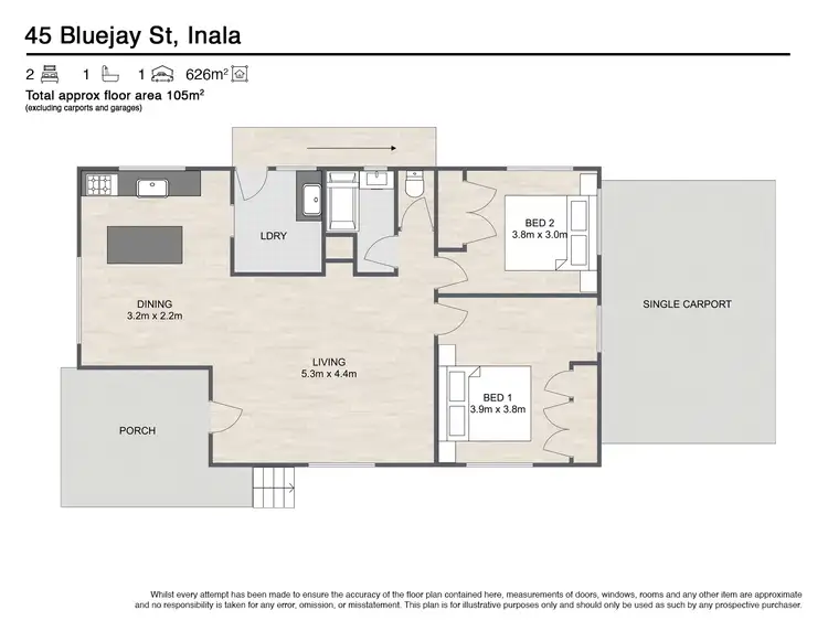 Floorplan of Homely house listing, 45 Bluejay St, Inala QLD 4077