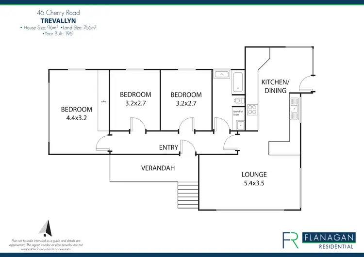 Floorplan of Homely house listing, 46 Cherry Rd, Trevallyn TAS 7250