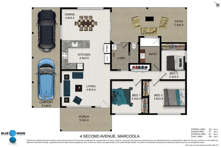 Floorplan of Homely house listing, 4 Second Ave, Marcoola QLD 4564